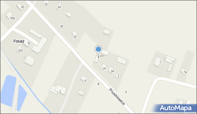 Prusinowice, Prusinowice, 1, mapa Prusinowice