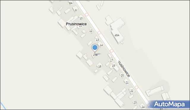 Prusinowice, Prusinowice, 15B, mapa Prusinowice