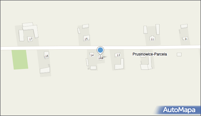 Prusinowice, Prusinowice, 14a, mapa Prusinowice