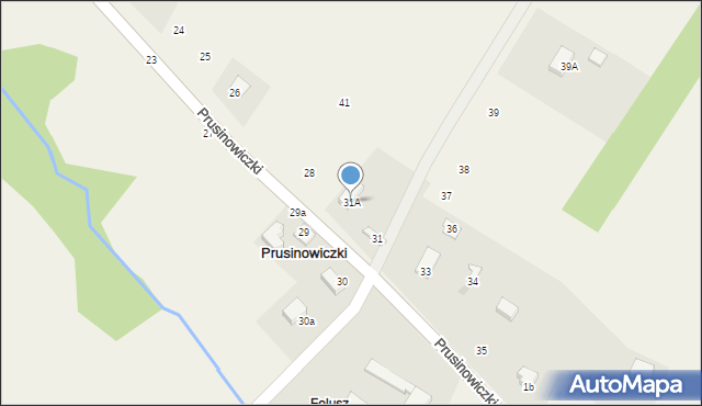 Prusinowiczki, Prusinowiczki, 31A, mapa Prusinowiczki