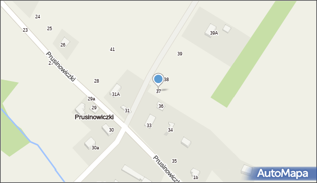 Prusinowiczki, Prusinowiczki, 37, mapa Prusinowiczki