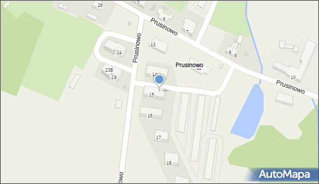 Prusinowo, Prusinowo, 15B, mapa Prusinowo