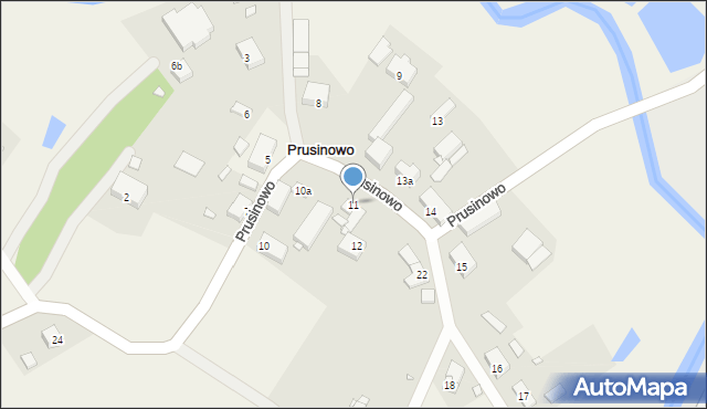 Prusinowo, Prusinowo, 11, mapa Prusinowo