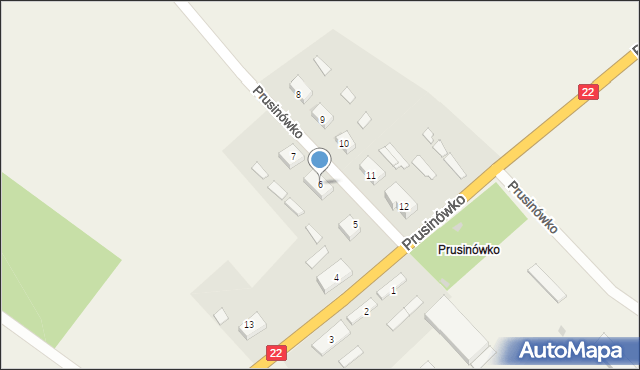 Prusinowo Wałeckie, Prusinówko, 6, mapa Prusinowo Wałeckie