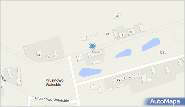 Prusinowo Wałeckie, Prusinowo Wałeckie, 7/1, mapa Prusinowo Wałeckie