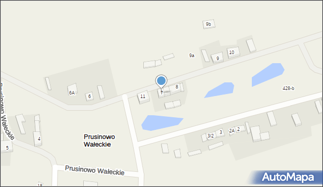 Prusinowo Wałeckie, Prusinowo Wałeckie, 7, mapa Prusinowo Wałeckie