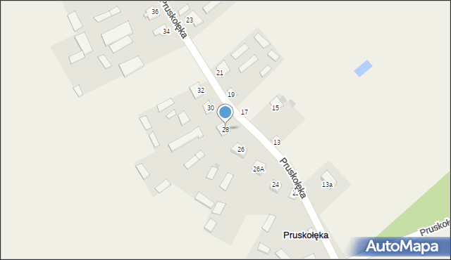 Pruskołęka, Pruskołęka, 28, mapa Pruskołęka