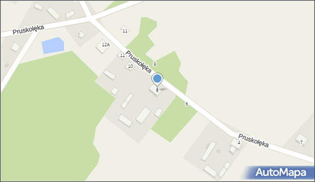 Pruskołęka, Pruskołęka, 8, mapa Pruskołęka