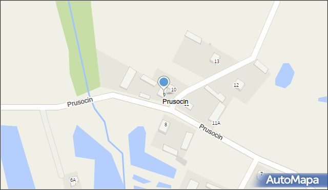 Prusocin, Prusocin, 9, mapa Prusocin