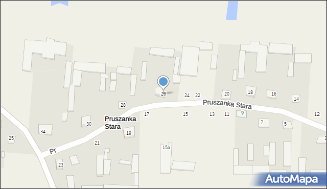 Pruszanka Stara, Pruszanka Stara, 26, mapa Pruszanka Stara