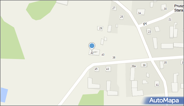 Pruszanka Stara, Pruszanka Stara, 42, mapa Pruszanka Stara