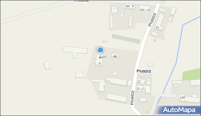 Pruszcz, Pruszcz, 8A, mapa Pruszcz