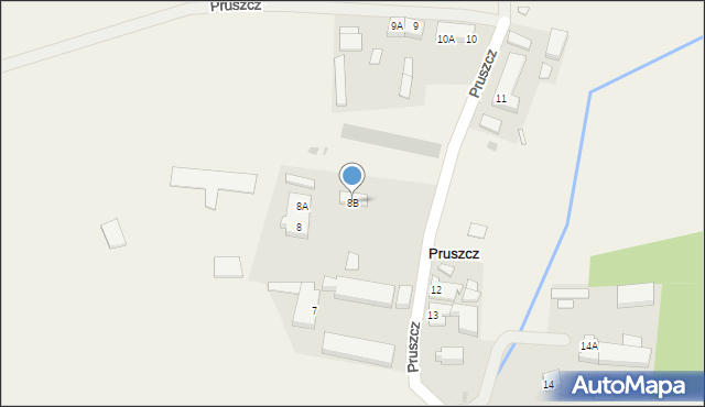 Pruszcz, Pruszcz, 8B, mapa Pruszcz