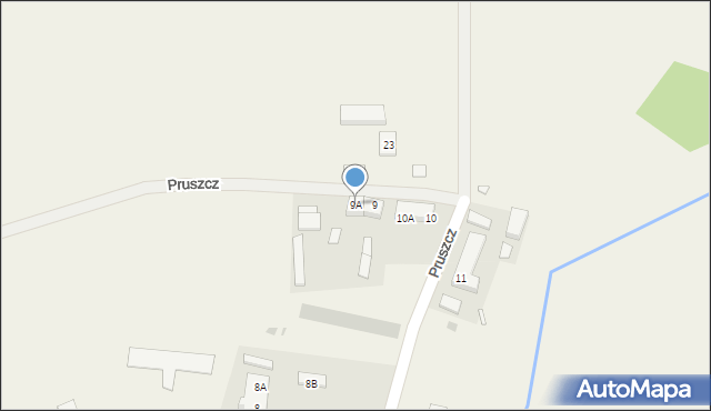 Pruszcz, Pruszcz, 9A, mapa Pruszcz