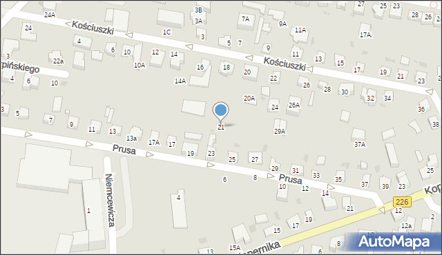 Pruszcz Gdański, Prusa Bolesława, 21, mapa Pruszcz Gdański