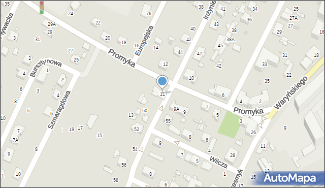 Pruszków, Promyka, 11, mapa Pruszków