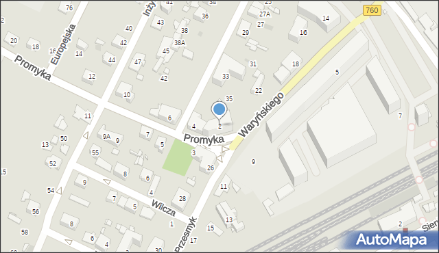 Pruszków, Promyka, 2, mapa Pruszków