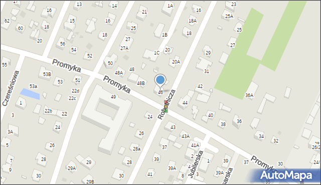 Pruszków, Promyka, 46, mapa Pruszków