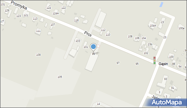 Pruszków, Promyka, 99, mapa Pruszków
