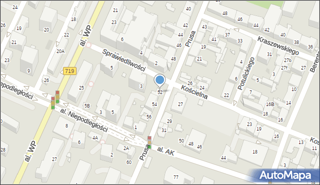 Pruszków, Prusa Bolesława, 52, mapa Pruszków