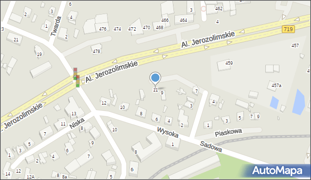 Pruszków, Przeciętna, 11, mapa Pruszków