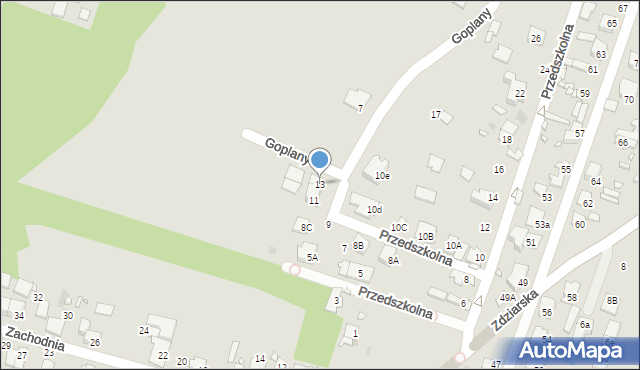 Pruszków, Przedszkolna, 13, mapa Pruszków