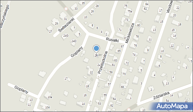 Pruszków, Przedszkolna, 26, mapa Pruszków