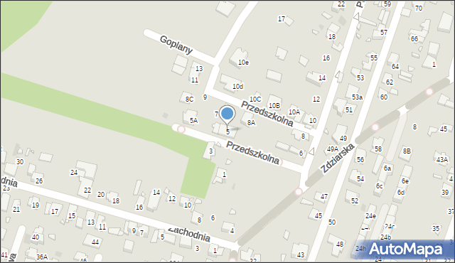 Pruszków, Przedszkolna, 5, mapa Pruszków