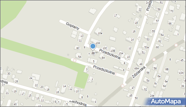 Pruszków, Przedszkolna, 8B, mapa Pruszków