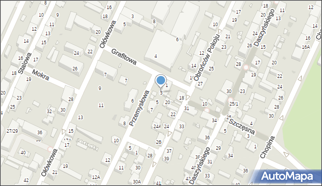 Pruszków, Przemysłowa, 3, mapa Pruszków