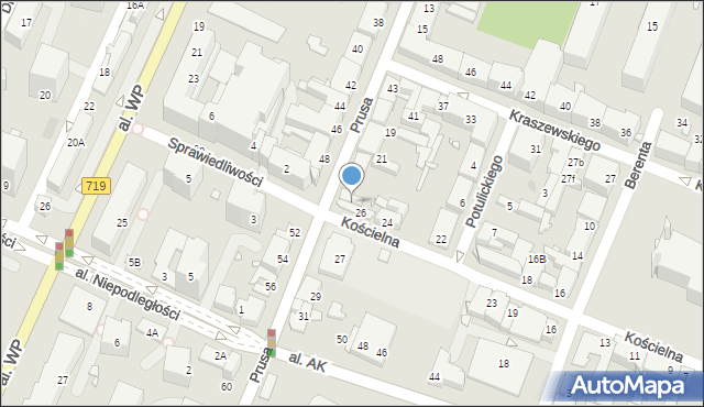 Pruszków, Prusa Bolesława, 25, mapa Pruszków