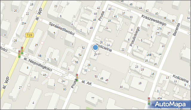 Pruszków, Prusa Bolesława, 27, mapa Pruszków