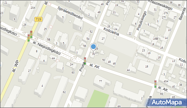 Pruszków, Prusa Bolesława, 31, mapa Pruszków