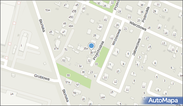 Pruszków, Przechodnia, 30, mapa Pruszków