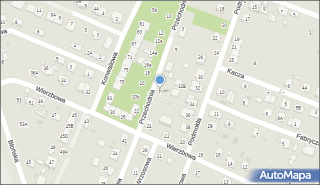 Pruszków, Przechodnia, 7, mapa Pruszków