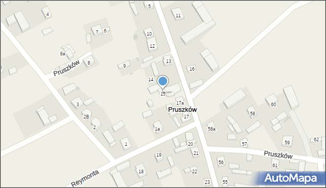 Pruszków, Pruszków, 15, mapa Pruszków