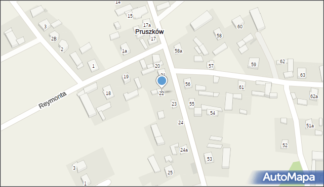 Pruszków, Pruszków, 22, mapa Pruszków