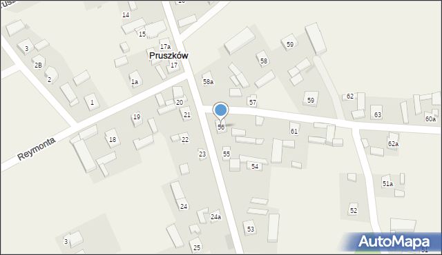 Pruszków, Pruszków, 56, mapa Pruszków