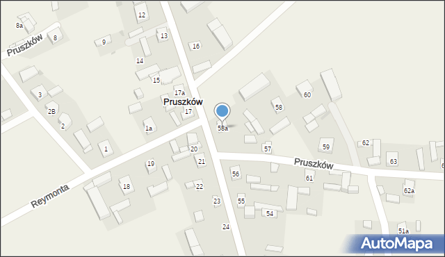 Pruszków, Pruszków, 58a, mapa Pruszków