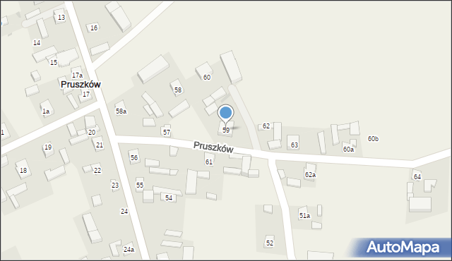 Pruszków, Pruszków, 59, mapa Pruszków