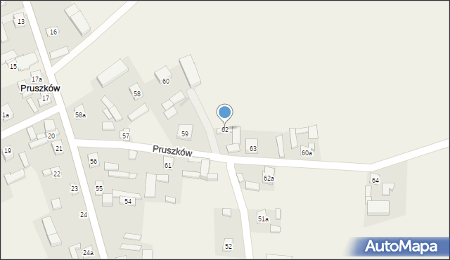 Pruszków, Pruszków, 62, mapa Pruszków