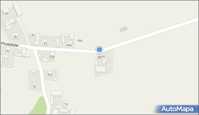 Pruszków, Pruszków, 64, mapa Pruszków