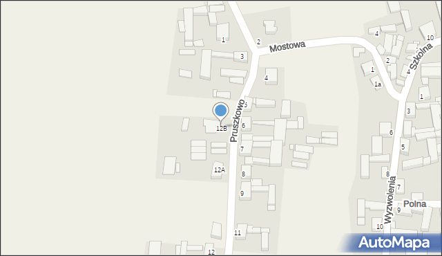 Pruszkowo, Pruszkowo, 12B, mapa Pruszkowo