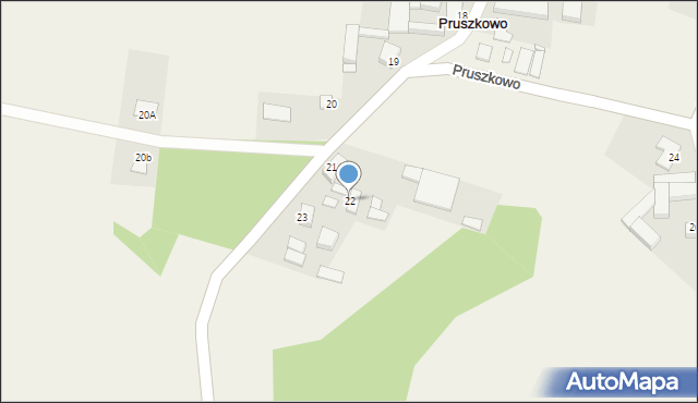 Pruszkowo, Pruszkowo, 22, mapa Pruszkowo