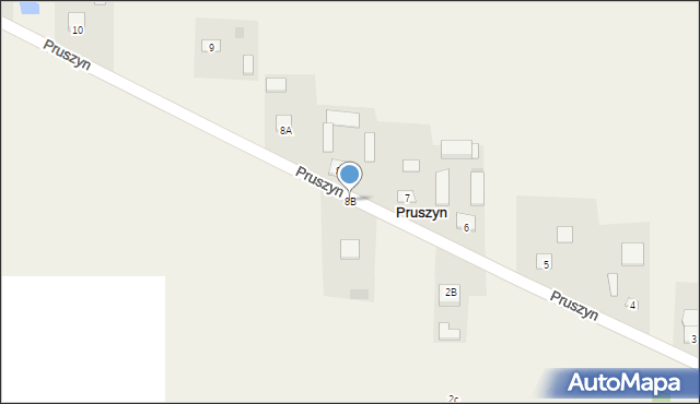 Pruszyn, Pruszyn, 8B, mapa Pruszyn