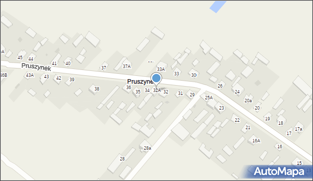 Pruszynek, Pruszynek, 32A, mapa Pruszynek