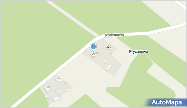 Prycanowo, Prycanowo, 23, mapa Prycanowo