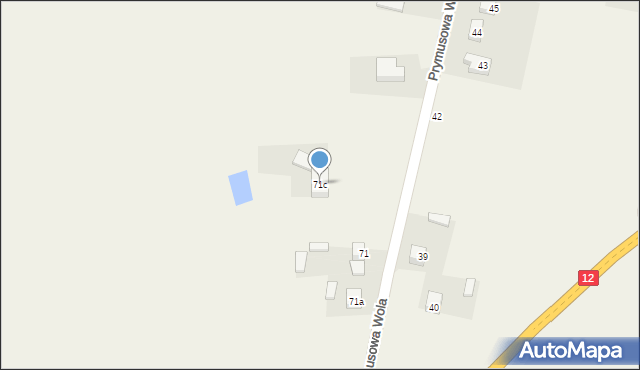 Prymusowa Wola, Prymusowa Wola, 71c, mapa Prymusowa Wola