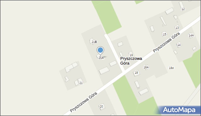 Pryszczowa Góra, Pryszczowa Góra, 21A, mapa Pryszczowa Góra