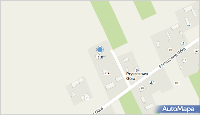 Pryszczowa Góra, Pryszczowa Góra, 21B, mapa Pryszczowa Góra